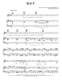 page one of G.U.Y. (Piano, Vocal & Guitar Chords (Right-Hand Melody))