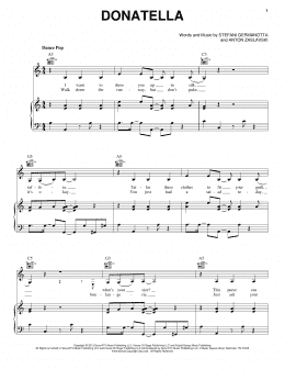 page one of Donatella (Piano, Vocal & Guitar Chords (Right-Hand Melody))