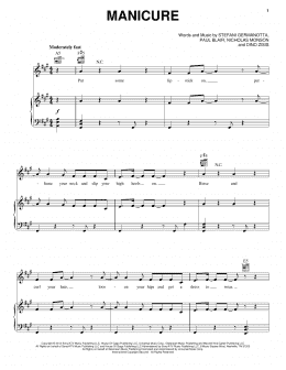 page one of Manicure (Piano, Vocal & Guitar Chords (Right-Hand Melody))