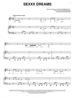 page one of Sexxx Dreams (Piano, Vocal & Guitar Chords (Right-Hand Melody))