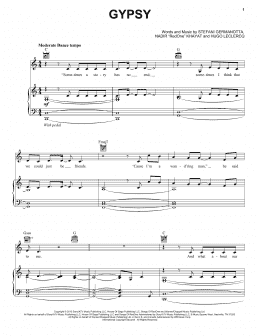 page one of Gypsy (Piano, Vocal & Guitar Chords (Right-Hand Melody))