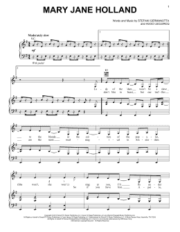 page one of Mary Jane Holland (Piano, Vocal & Guitar Chords (Right-Hand Melody))
