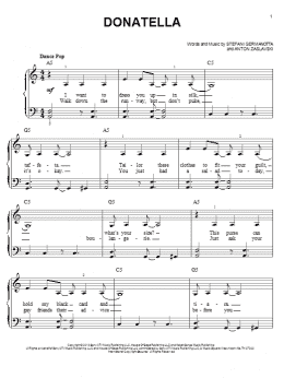 page one of Donatella (Easy Piano)