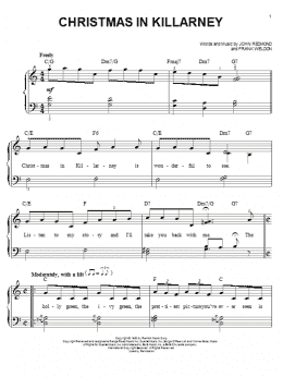 page one of Christmas In Killarney (Easy Piano)