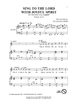 page one of Sing To The Lord With Joyful Spirit (3-Part Mixed Choir)
