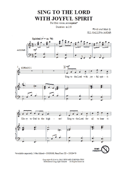 page one of Sing To The Lord With Joyful Spirit (SSA Choir)