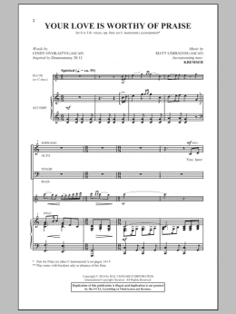 page one of Your Love Is Worthy Of Praise (SATB Choir)