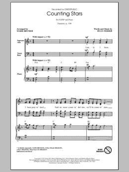 page one of Counting Stars (SATB Choir)
