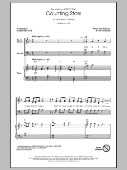 page one of Counting Stars (arr. Mark Brymer) (3-Part Mixed Choir)