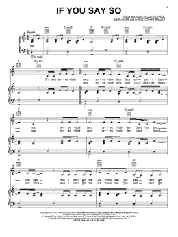 page one of If You Say So (Piano, Vocal & Guitar Chords (Right-Hand Melody))