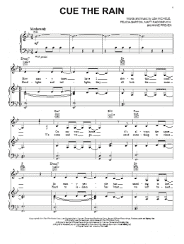 page one of Cue The Rain (Piano, Vocal & Guitar Chords (Right-Hand Melody))