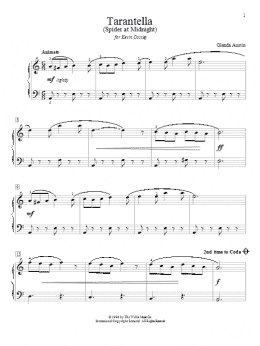 page one of Tarantella (Spider At Midnight) (Educational Piano)