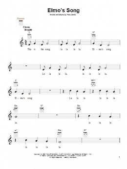 page one of Elmo's Song (Ukulele)