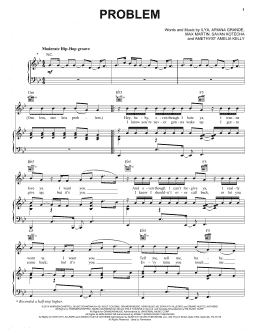 page one of Problem (Piano, Vocal & Guitar Chords (Right-Hand Melody))