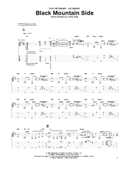 page one of Black Mountain Side (Guitar Tab)