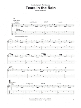 page one of Tears In The Rain (Guitar Tab)