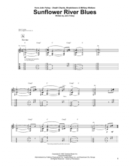 page one of Sunflower River Blues (Guitar Tab)
