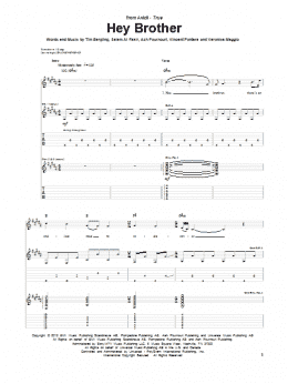page one of Hey Brother (Guitar Tab)