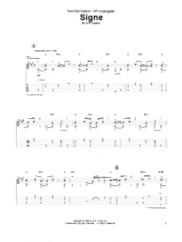 page one of Signe (Guitar Tab)