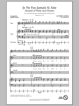 page one of Je Ne Fus Jamais Si Aise (3-Part Mixed Choir)