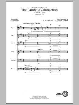 page one of The Rainbow Connection (SATB Choir)