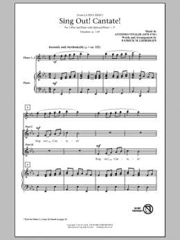 page one of Sing Out! Cantate! (2-Part Choir)