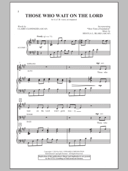 page one of Those Who Wait On The Lord (SATB Choir)