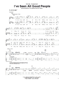page one of I've Seen All Good People (Guitar Tab)