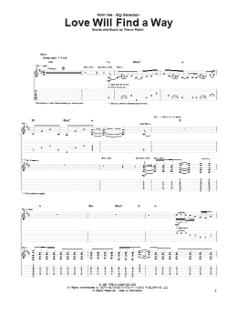 page one of Love Will Find A Way (Guitar Tab)