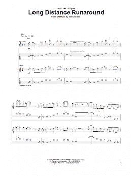 page one of Long Distance Runaround (Guitar Tab)