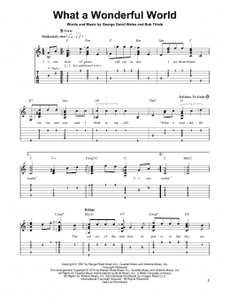 page one of What A Wonderful World (Easy Guitar Tab)
