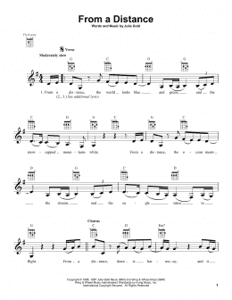 page one of From A Distance (Ukulele)