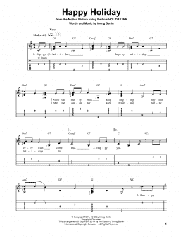 page one of Happy Holiday (Easy Guitar Tab)