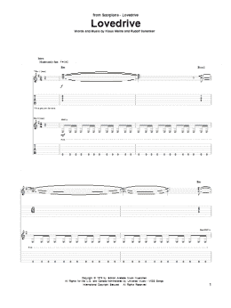 page one of Lovedrive (Guitar Tab)