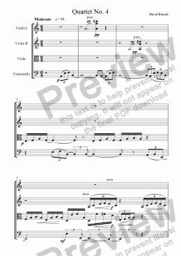 page one of String Quartet No. 4