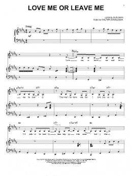 page one of Love Me Or Leave Me (Piano & Vocal)