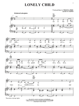 page one of Lonely Child (Piano, Vocal & Guitar Chords (Right-Hand Melody))