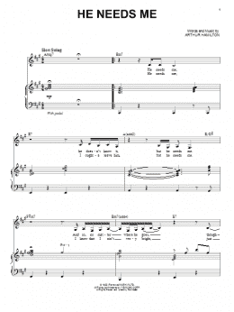 page one of He Needs Me (Piano & Vocal)