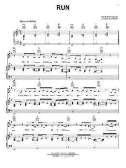page one of Run (Piano, Vocal & Guitar Chords (Right-Hand Melody))