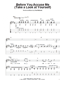 page one of Before You Accuse Me (Take A Look At Yourself) (Guitar Tab (Single Guitar))