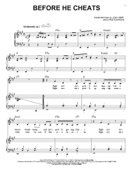 page one of Before He Cheats (Piano & Vocal)