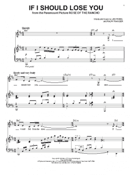 page one of If I Should Lose You (Piano & Vocal)