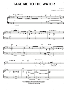 page one of Take Me To The Water (Piano & Vocal)