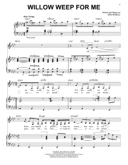 page one of Willow Weep For Me (Piano & Vocal)