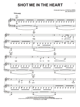 page one of Shot Me In The Heart (Piano, Vocal & Guitar Chords (Right-Hand Melody))