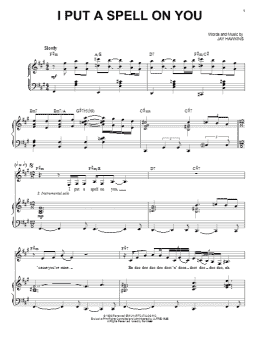 page one of I Put A Spell On You (Piano & Vocal)