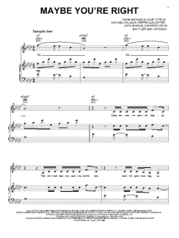 page one of Maybe You're Right (Piano, Vocal & Guitar Chords (Right-Hand Melody))