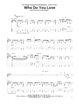 page one of Who Do You Love (Guitar Tab)
