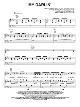 page one of My Darlin' (Piano, Vocal & Guitar Chords (Right-Hand Melody))