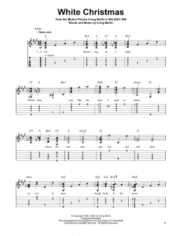 page one of White Christmas (Easy Guitar Tab)